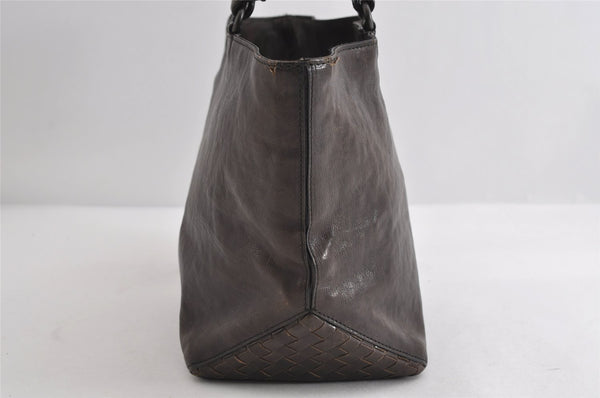 Authentic BOTTEGA VENETA Intrecciato Leather Shoulder Tote Bag Brown 6691I