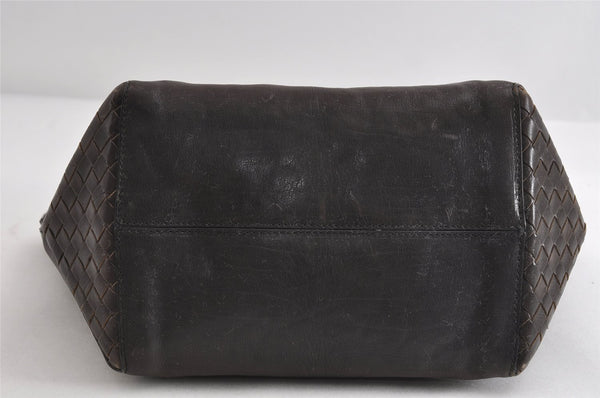 Authentic BOTTEGA VENETA Intrecciato Leather Shoulder Tote Bag Brown 6691I