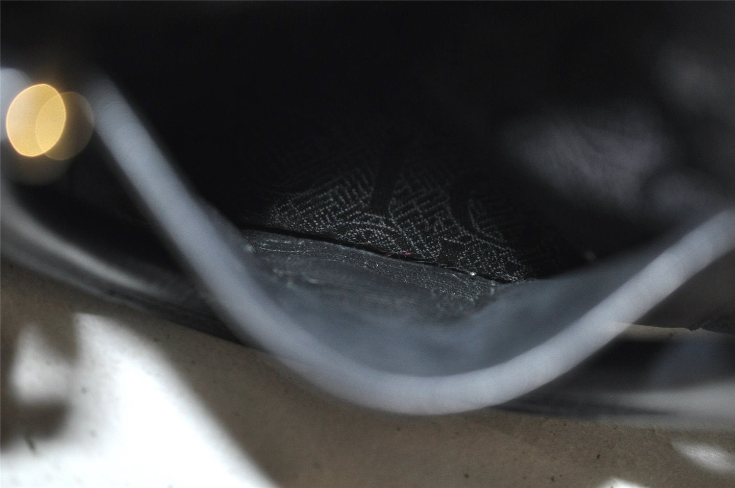 Authentic GUCCI Vintage Hand Boston Bag Purse Canvas Leather Black Junk 6692I