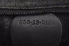 Authentic GUCCI Vintage Hand Boston Bag Purse Canvas Leather Black Junk 6692I