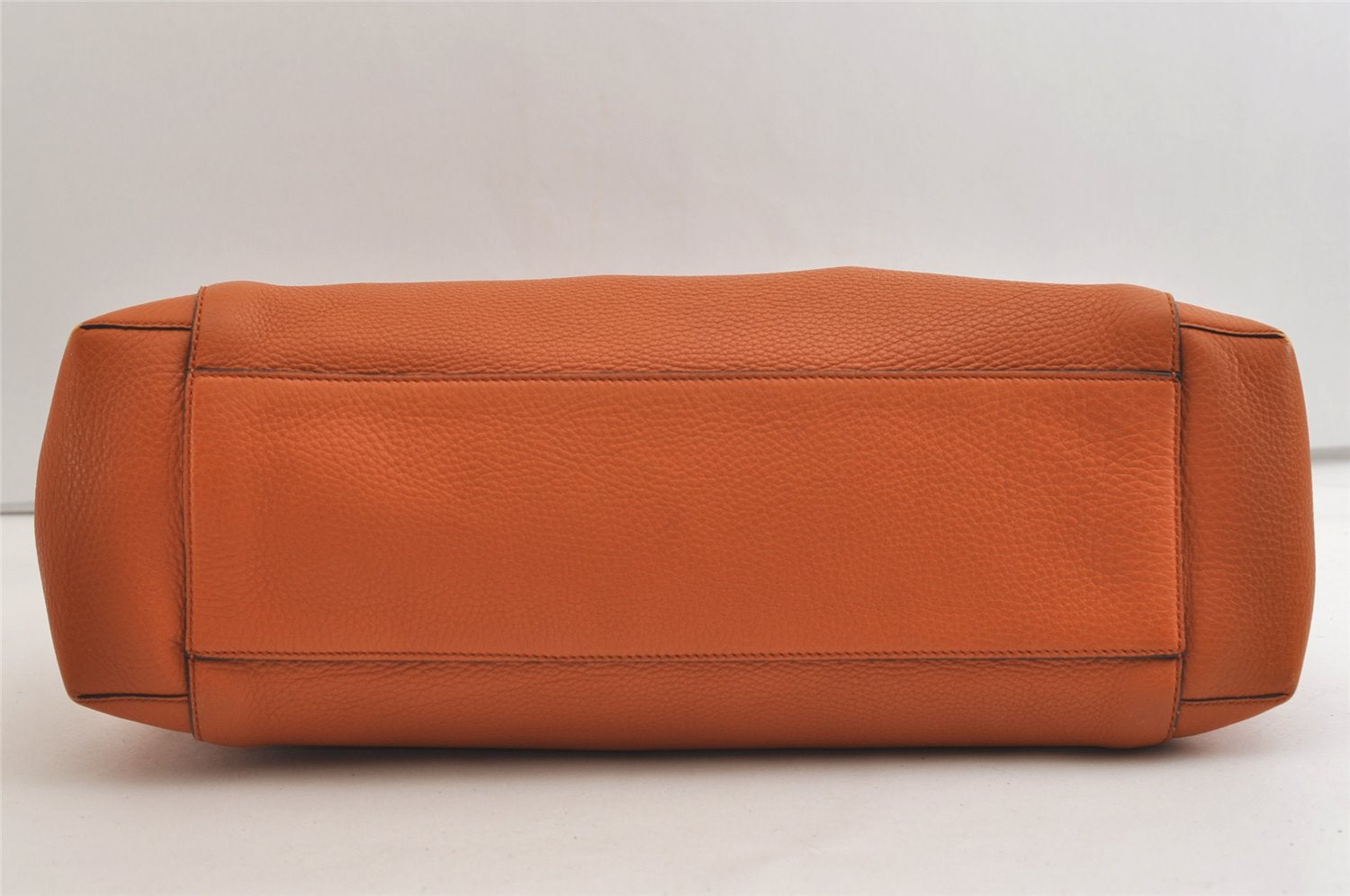 Authentic GUCCI Vintage Tassel Bamboo Tote Hand Bag Leather 354469 Orange 6692J