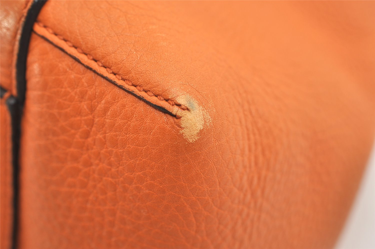 Authentic GUCCI Vintage Tassel Bamboo Tote Hand Bag Leather 354469 Orange 6692J