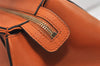 Authentic GUCCI Vintage Tassel Bamboo Tote Hand Bag Leather 354469 Orange 6692J