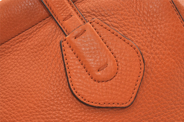 Authentic GUCCI Vintage Tassel Bamboo Tote Hand Bag Leather 354469 Orange 6692J