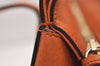 Authentic GUCCI Vintage Tassel Bamboo Tote Hand Bag Leather 354469 Orange 6692J