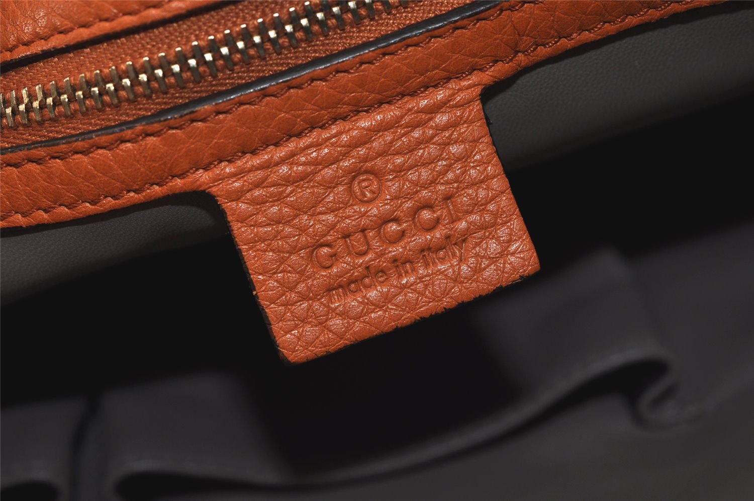 Authentic GUCCI Vintage Tassel Bamboo Tote Hand Bag Leather 354469 Orange 6692J