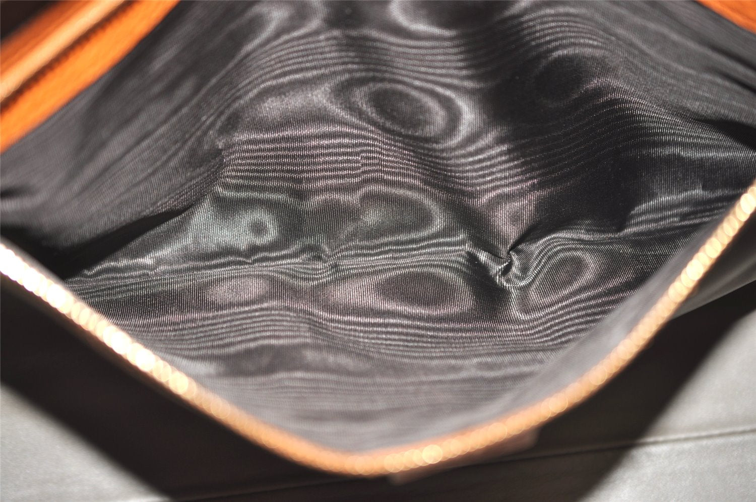 Authentic GUCCI Vintage Tassel Bamboo Tote Hand Bag Leather 354469 Orange 6692J