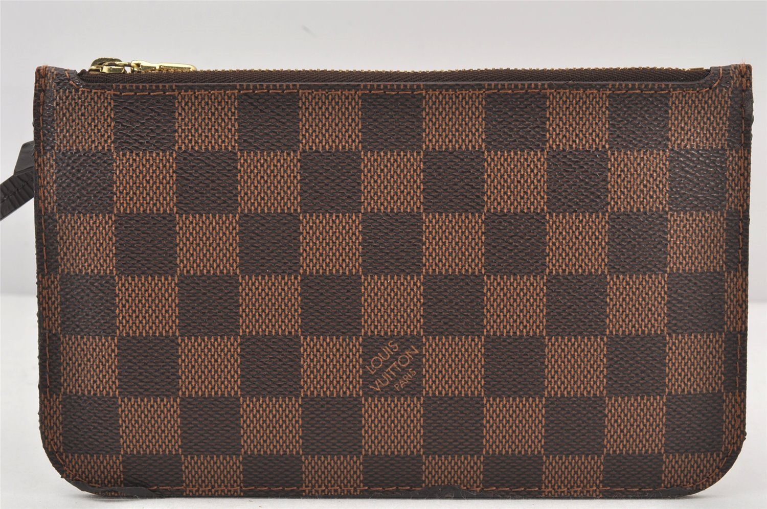 Authentic Louis Vuitton Damier Neverfull Pouch Purse Clutch Bag LV 6692K