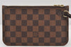 Authentic Louis Vuitton Damier Neverfull Pouch Purse Clutch Bag LV 6692K