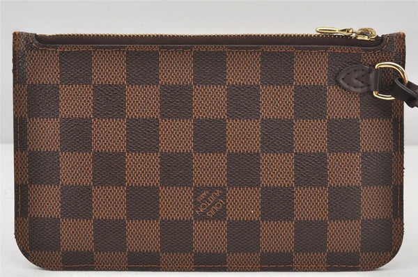 Authentic Louis Vuitton Damier Neverfull Pouch Purse Clutch Bag LV 6692K