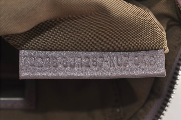 Authentic FENDI Zucchino Shoulder Hand Bag Purse Canvas Leather Purple 6693J