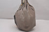 Authentic MIU MIU Vintage Leather Shoulder Tote Bag Gray 6696I