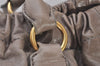 Authentic MIU MIU Vintage Leather Shoulder Tote Bag Gray 6696I