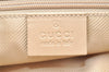 Authentic GUCCI Square GG Shoulder Bag Purse Suede Leather 0014147 Beige 6698I