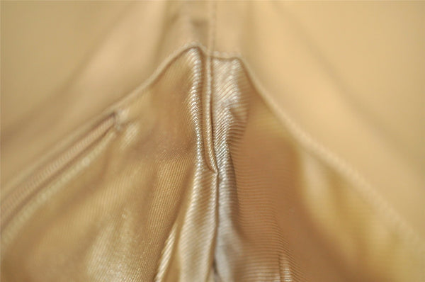 Authentic GUCCI Square GG Shoulder Bag Purse Suede Leather 0014147 Beige 6698I