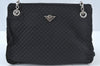 Authentic BOTTEGA VENETA Intrecciomirage Shoulder Bag Nylon Leather Black 6698J