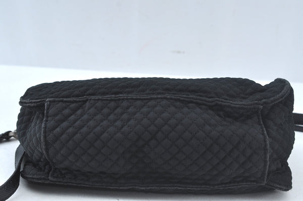 Authentic BOTTEGA VENETA Intrecciomirage Shoulder Bag Nylon Leather Black 6698J