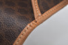 Authentic CELINE Macadam Blason Shoulder Cross Body Bag PVC Leather Brown 6700J