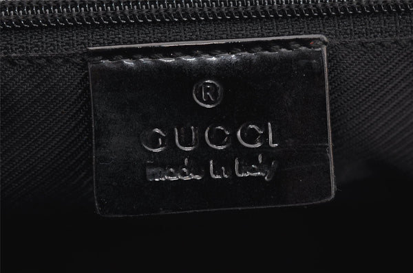 Authentic GUCCI Vintage Shoulder Hand Bag GG Canvas Enamel 0021122 Black 6701I