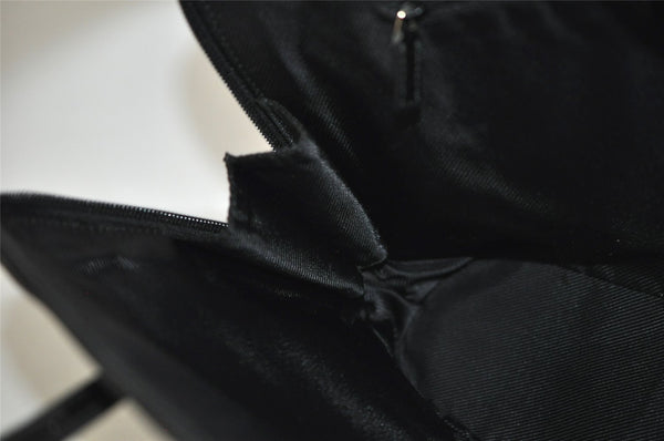 Authentic GUCCI Vintage Shoulder Hand Bag GG Canvas Enamel 0021122 Black 6701I