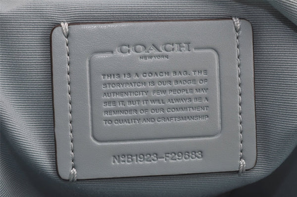 Authentic COACH Signature 2Way Shoulder Hand Bag PVC Leather F29683 Beige 6701J