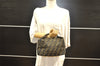 Authentic FENDI Vintage Zucca Hand Bag Purse Canvas Leather Brown Junk 6702I