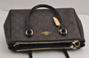 Authentic COACH Signature 2Way Shoulder Hand Bag PVC Leather 67027 Brown 6702J