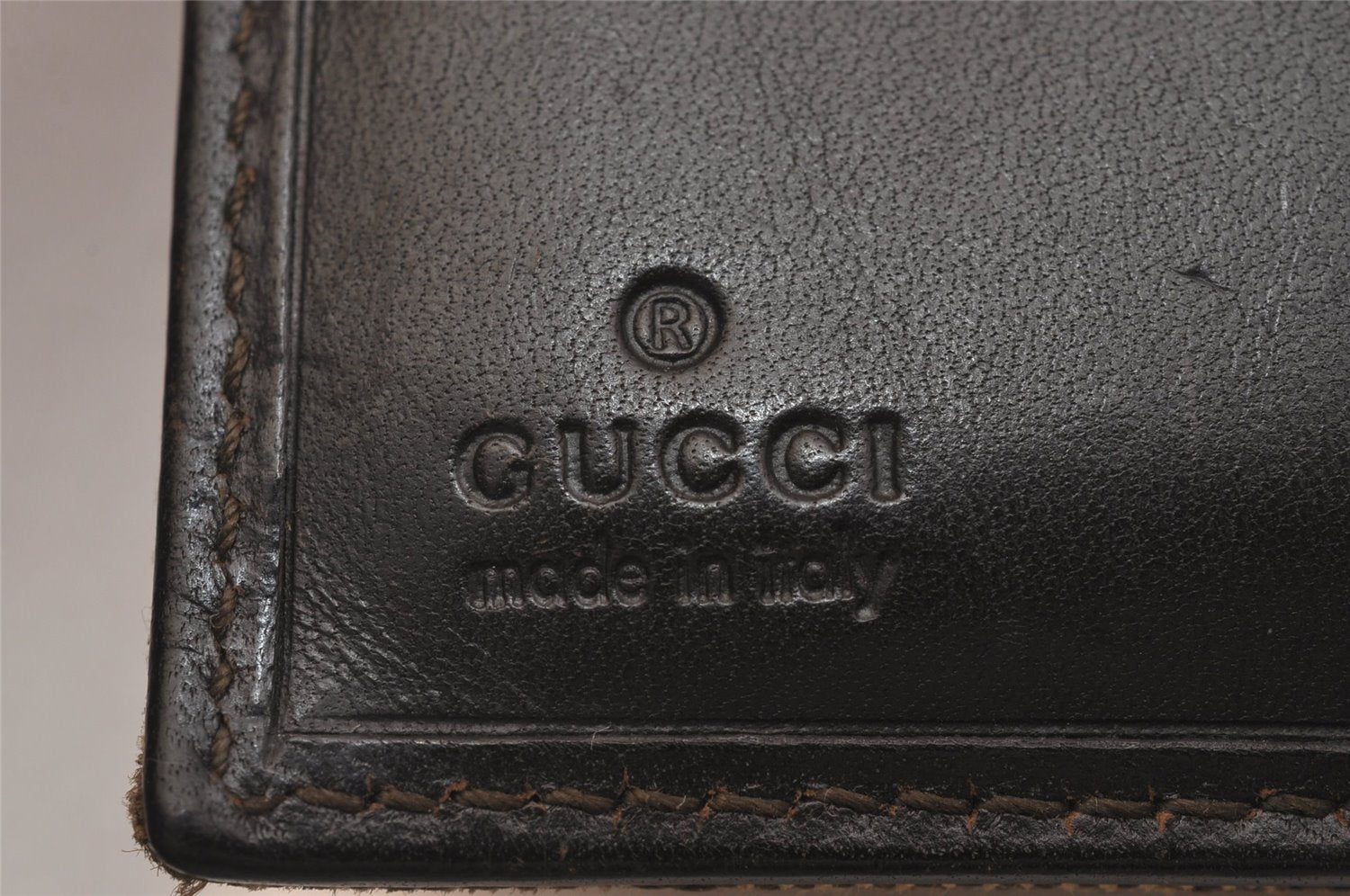 Auth GUCCI Web Sherry Line Jackie Wallet Canvas Leather 05470 Brown Box 6704J