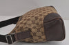 Authentic GUCCI Shoulder Cross Body Bag GG Canvas Leather 114273 Brown 6705J