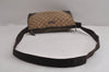 Authentic GUCCI Shoulder Cross Body Bag GG Canvas Leather 114273 Brown 6705J