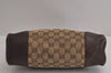 Authentic GUCCI Shoulder Cross Body Bag GG Canvas Leather 114273 Brown 6705J