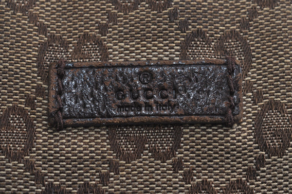 Authentic GUCCI Shoulder Cross Body Bag GG Canvas Leather 114273 Brown 6705J