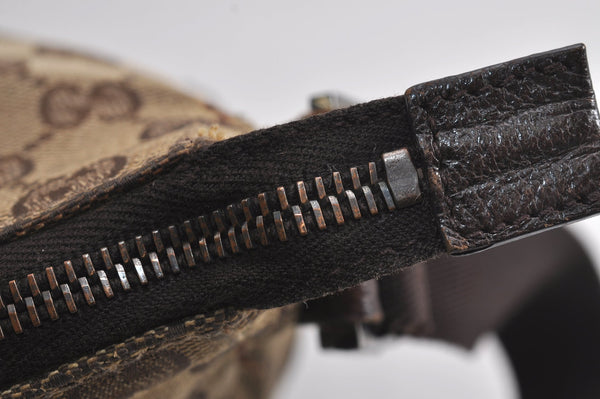 Authentic GUCCI Shoulder Cross Body Bag GG Canvas Leather 114273 Brown 6705J