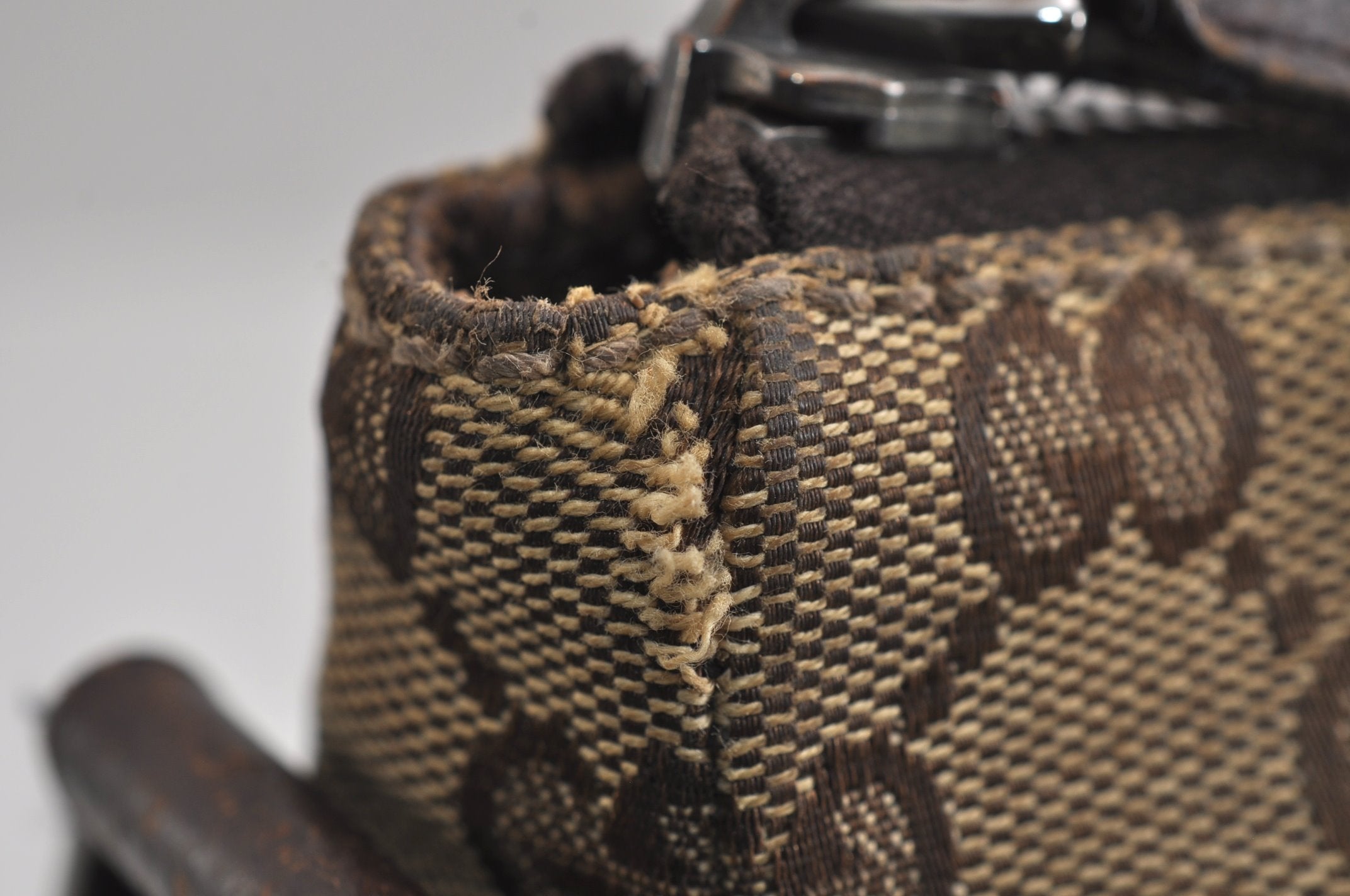 Authentic GUCCI Shoulder Cross Body Bag GG Canvas Leather 114273 Brown 6705J