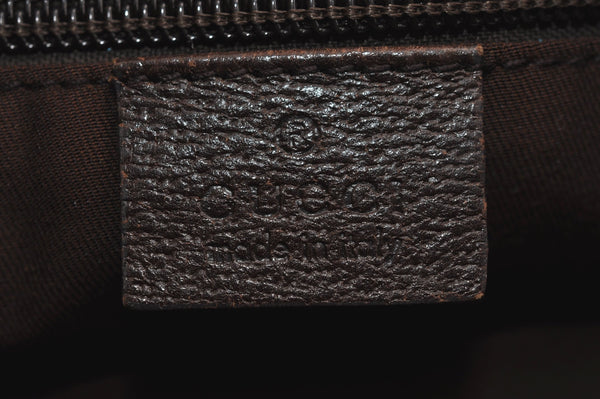 Authentic GUCCI Shoulder Cross Body Bag GG Canvas Leather 114273 Brown 6705J