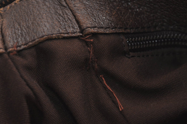 Authentic GUCCI Shoulder Cross Body Bag GG Canvas Leather 114273 Brown 6705J