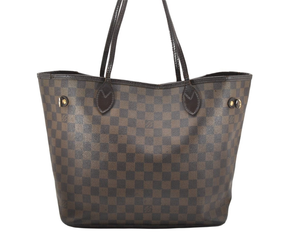 Authentic Louis Vuitton Damier Neverfull MM Shoulder Tote Bag N51105 LV 6706K