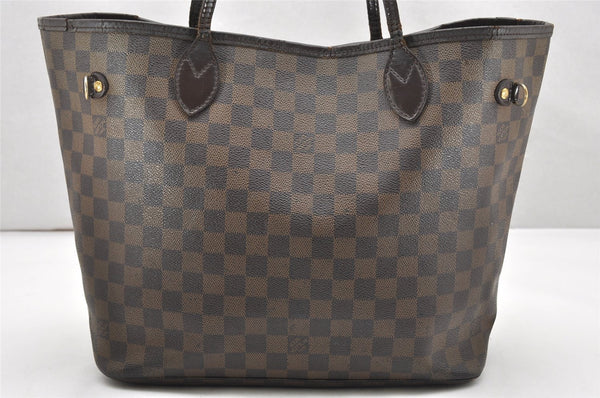 Authentic Louis Vuitton Damier Neverfull MM Shoulder Tote Bag N51105 LV 6706K