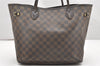 Authentic Louis Vuitton Damier Neverfull MM Shoulder Tote Bag N51105 LV 6706K