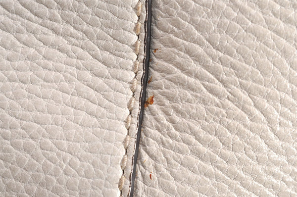 Authentic GUCCI Vintage Swing Large Shoulder Tote Bag Leather 354397 White 6707J