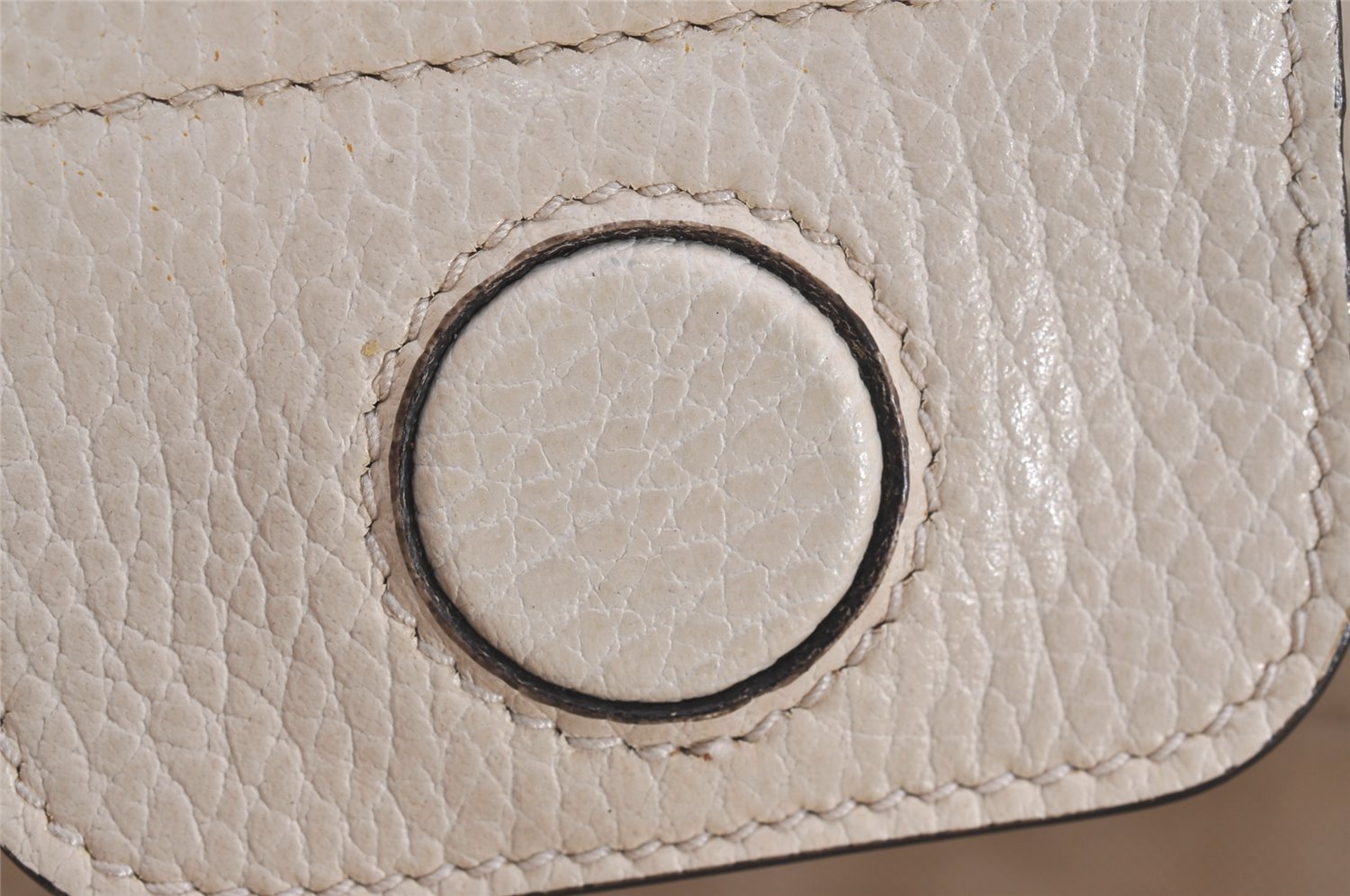 Authentic GUCCI Vintage Swing Large Shoulder Tote Bag Leather 354397 White 6707J