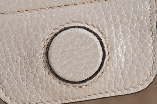 Authentic GUCCI Vintage Swing Large Shoulder Tote Bag Leather 354397 White 6707J