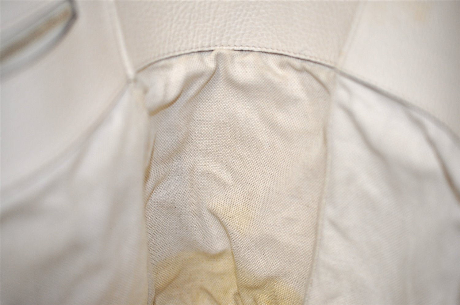 Authentic GUCCI Vintage Swing Large Shoulder Tote Bag Leather 354397 White 6707J