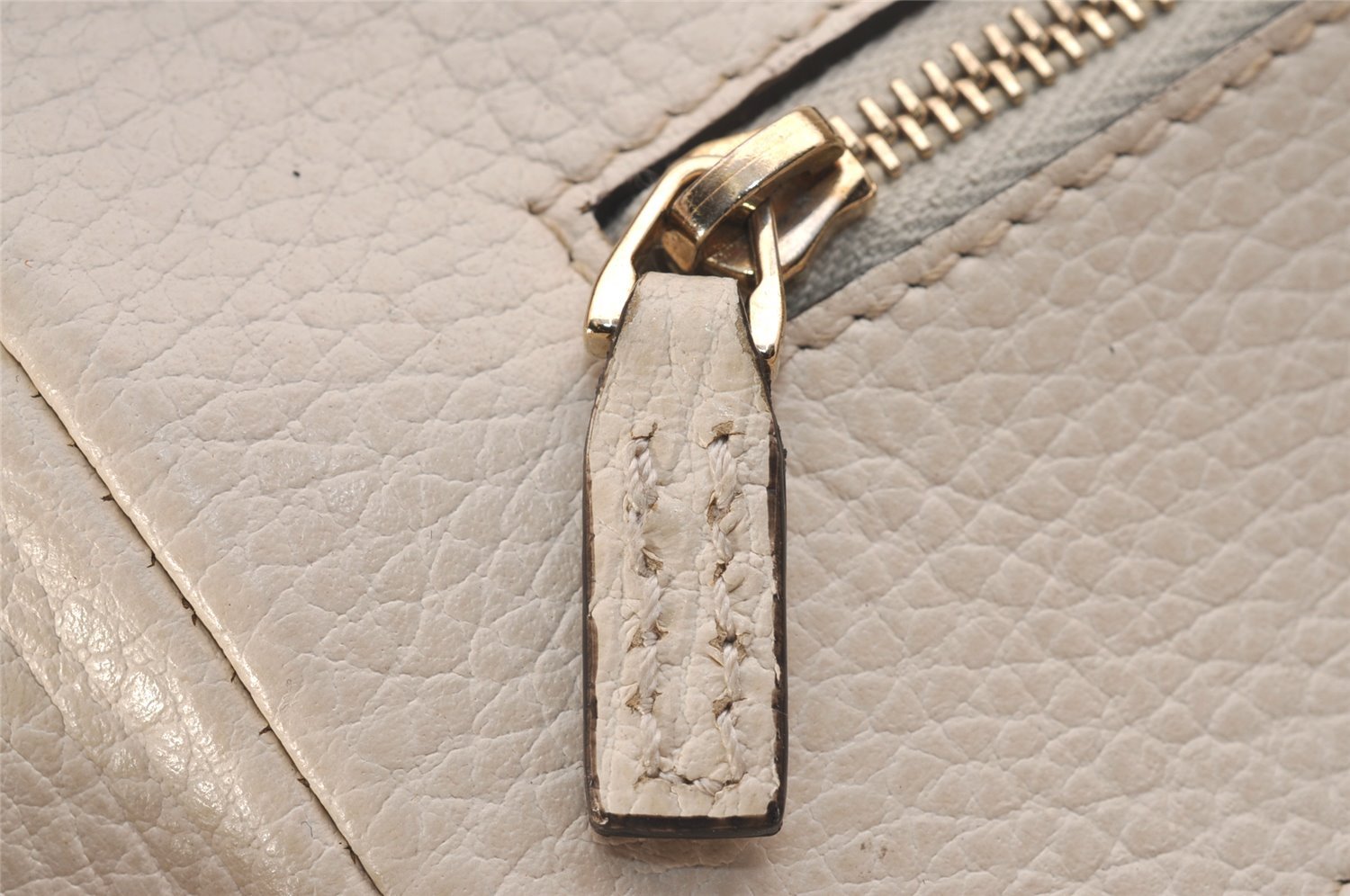 Authentic GUCCI Vintage Swing Large Shoulder Tote Bag Leather 354397 White 6707J