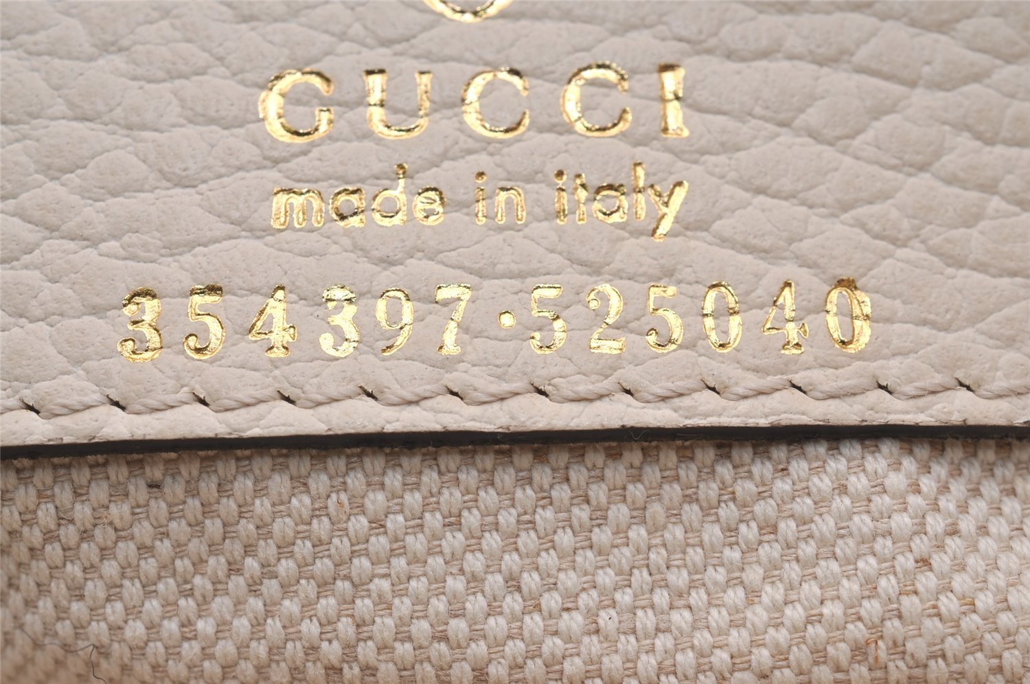 Authentic GUCCI Vintage Swing Large Shoulder Tote Bag Leather 354397 White 6707J