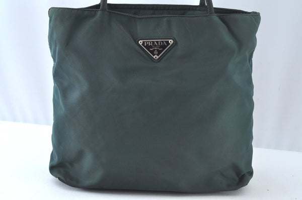 Authentic PRADA Nylon Tessuto Shoulder Tote Bag Khaki Green 6708J