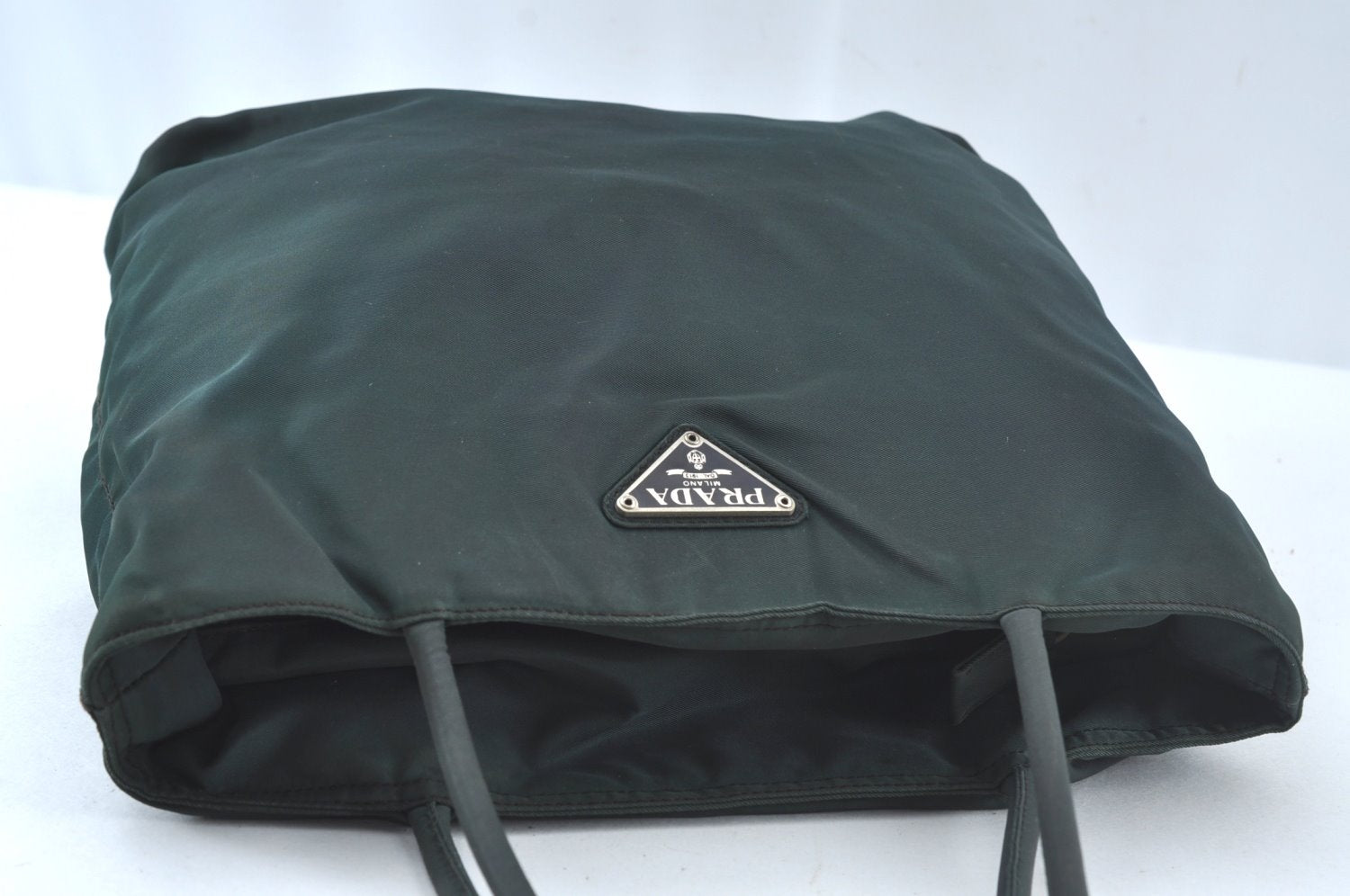 Authentic PRADA Nylon Tessuto Shoulder Tote Bag Khaki Green 6708J