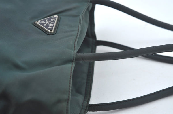 Authentic PRADA Nylon Tessuto Shoulder Tote Bag Khaki Green 6708J