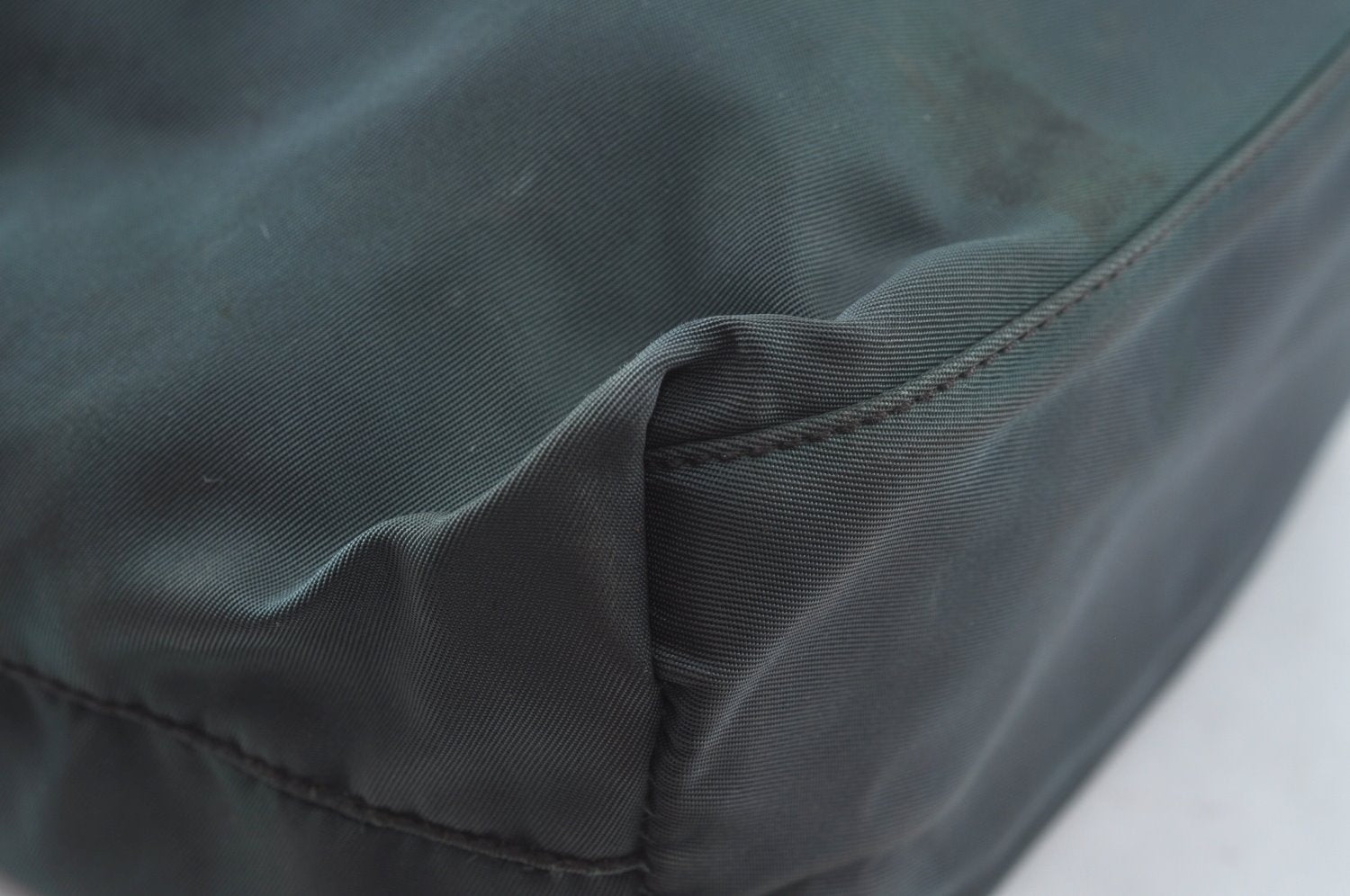 Authentic PRADA Nylon Tessuto Shoulder Tote Bag Khaki Green 6708J