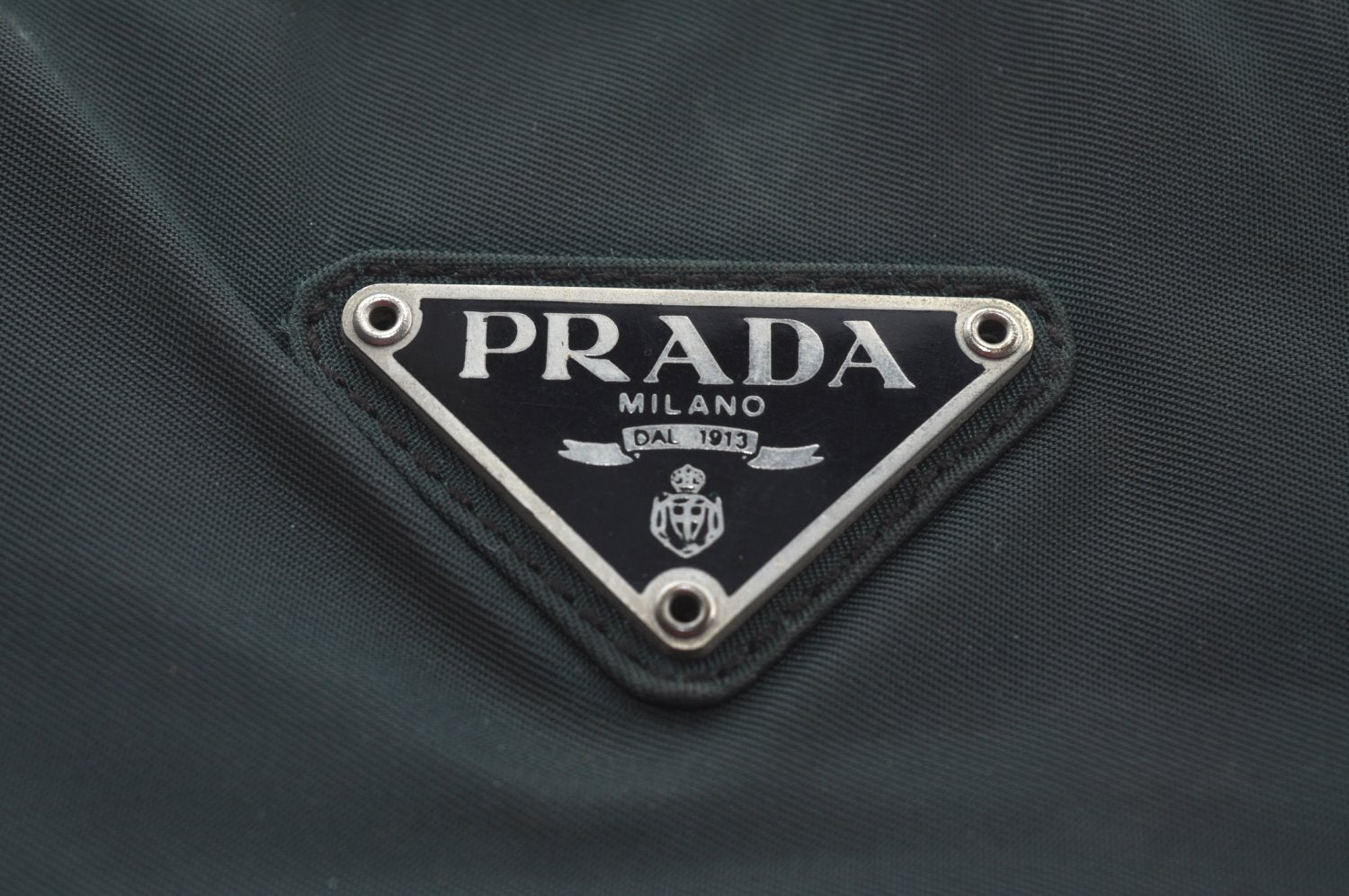 Authentic PRADA Nylon Tessuto Shoulder Tote Bag Khaki Green 6708J